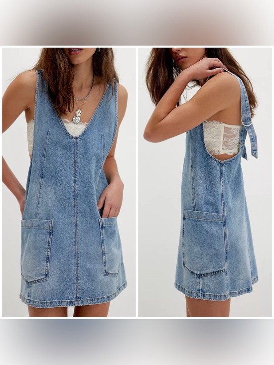 Free People Dresses & Skirts - NWOT Free People We The Free High Roller Skirtall - light blue - XL